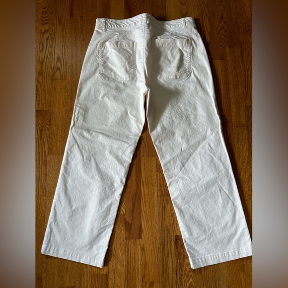 Old Navy Wide Leg Crop Chino Cream Color Size 12 - Picture 3 of 6